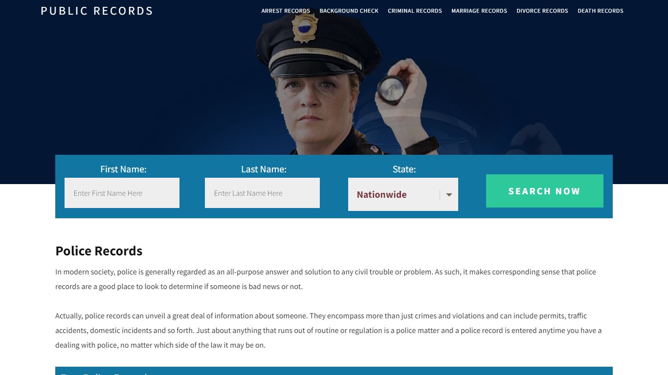 Police Records | Get Instant Reports On People